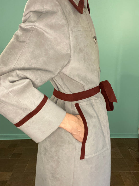 70'S FAUX SUEDE TRENCH COAT
