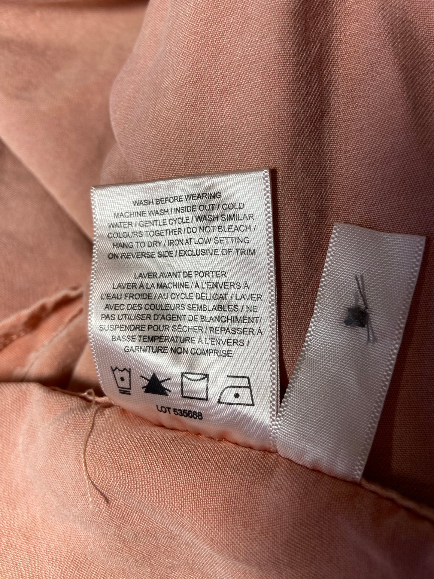 VINTAGE PARASUCO JEANS DUSTY PEACH SHIRT DRESS