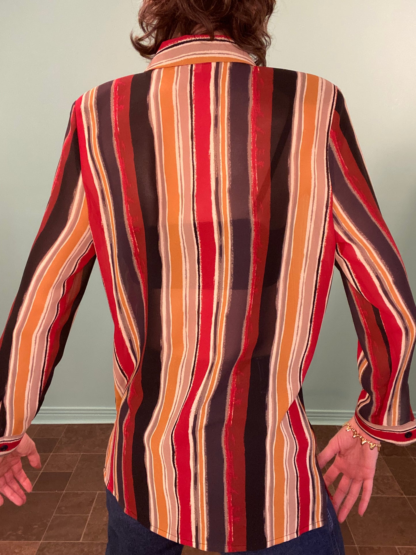 VINTAGE 90'S "BREAMAR-JEREMY SCOTT" STRIPED BLOUSE