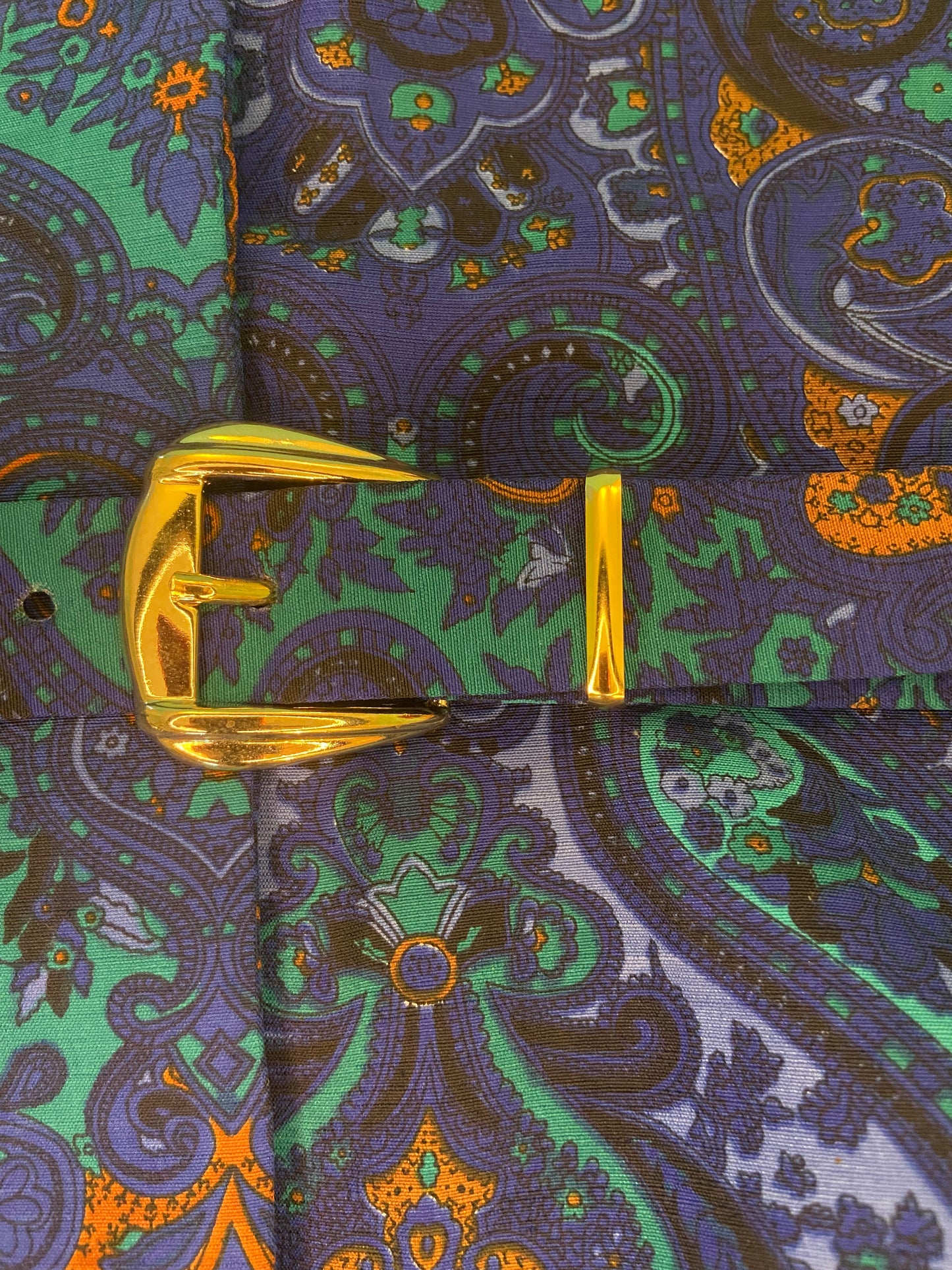 VINTAGE 70S/80S PAISLEY COLLARED DRESS