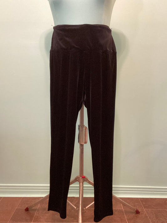 90S "ATHENA MARIE" BLACK STRETCH VELVET PANTS