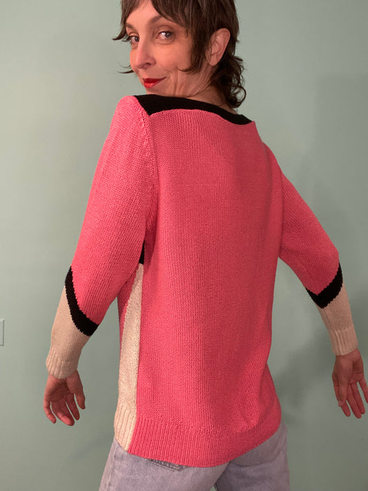 "OLSEN EUROPE" COLOUR BLOCK SWEATER