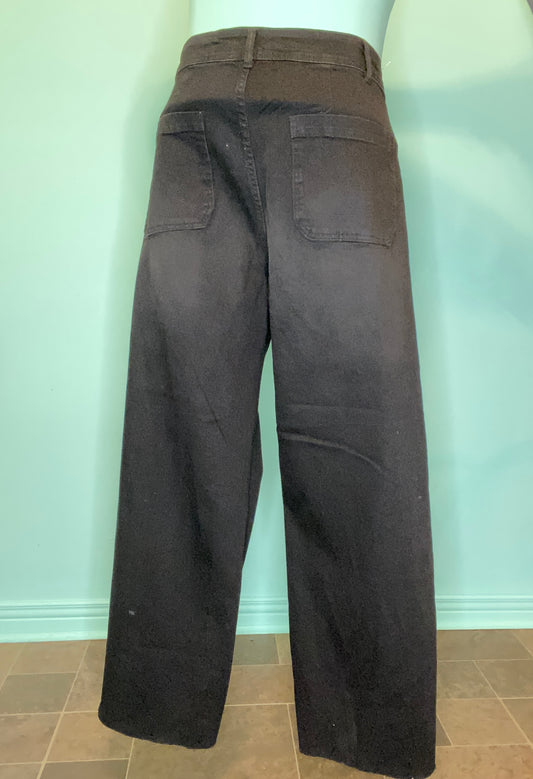 NICE "OAK NEW YORK" WIDE LEG BLACK JEANS