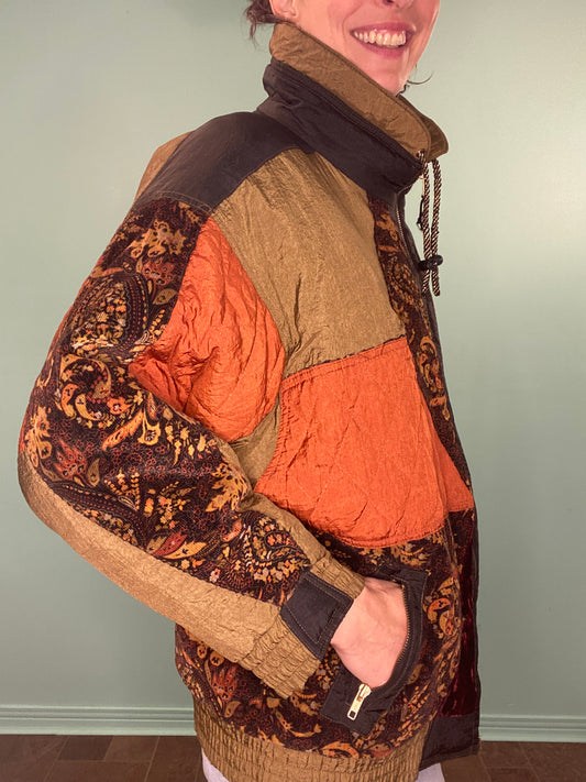 INCREDIBLE VINTAGE 90'S "LES VETEMENTS" PUFFY COLOUR BLOCK COAT