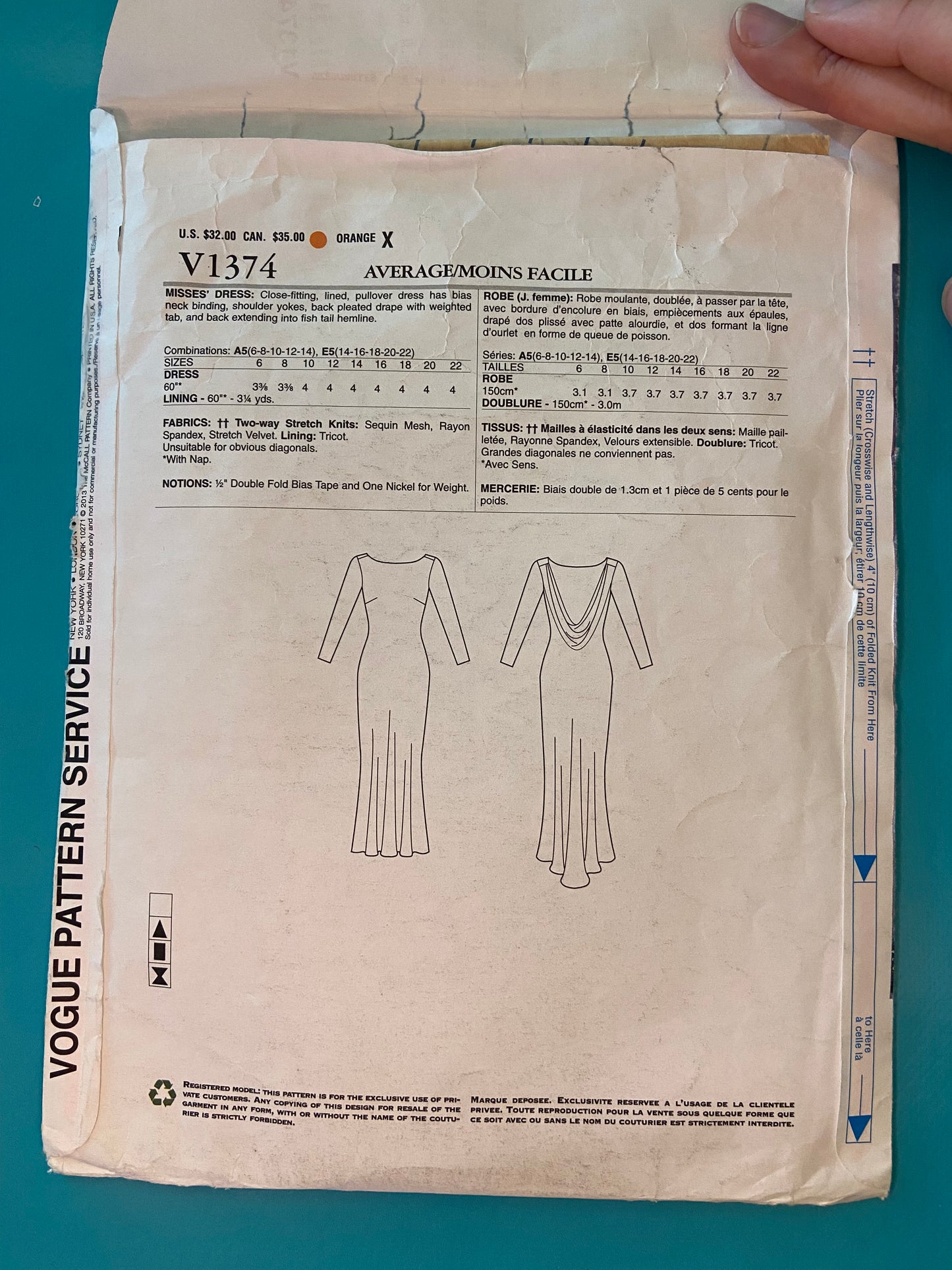 ***NEW UNCUT "BADGLEY MISCHKA FOR VOGUE" SEWING PATTERN