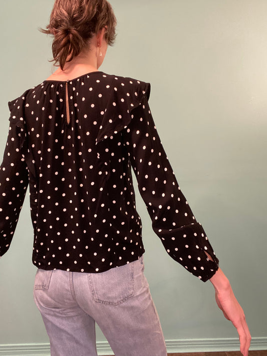 CUTIE "GAP" POLKA DOT WORK SHIRT
