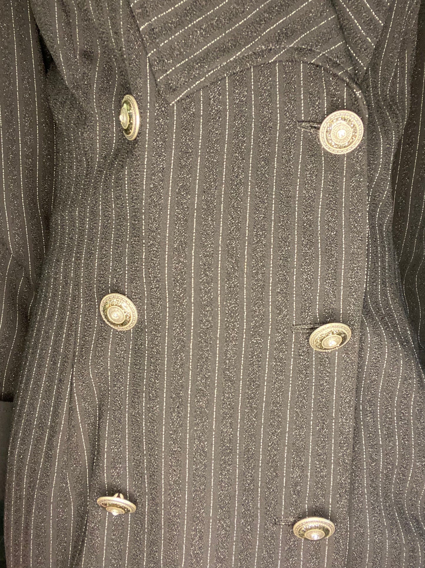 VINTAGE PINSTRIPED "MASCARA" BLAZER DRESS