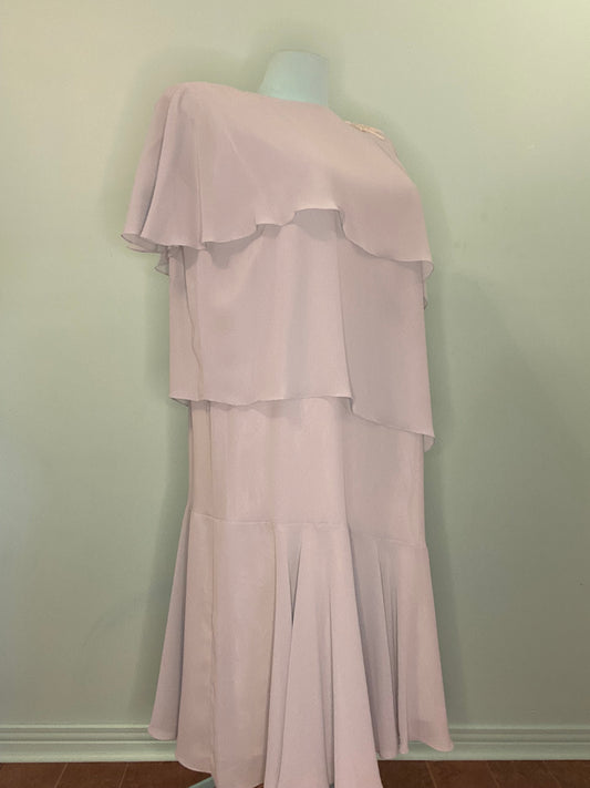 VINTAGE POWDER BLUE TIERED DRESS