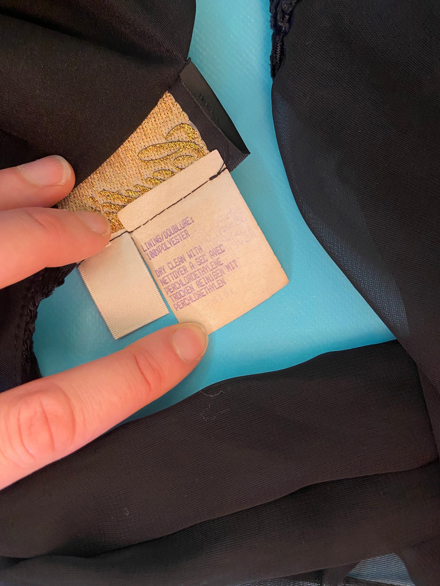 VINTAGE “CARTISE PETITE” COCKTAIL DRESS WITH SHEER SCARF DETAIL