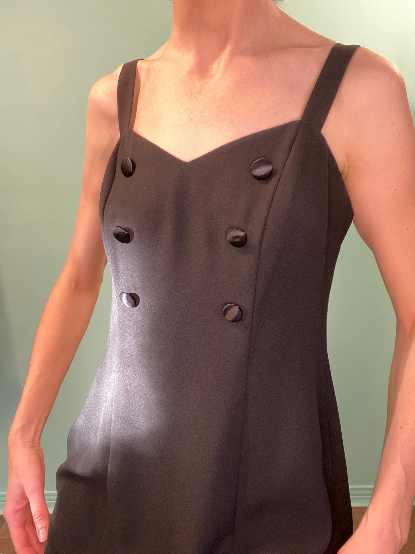 VINTAGE “BRAEMAR BY JEREMY SCOTT” ANKLE LENGTH BLACK COCKTAIL DRESS