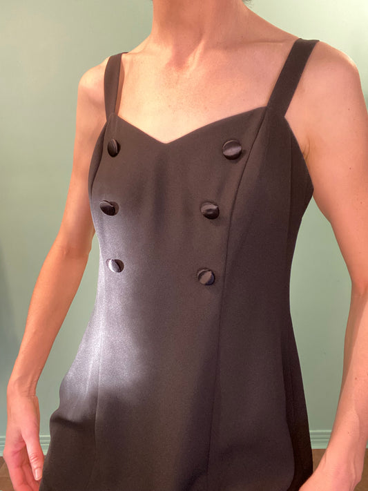 VINTAGE “BRAEMAR BY JEREMY SCOTT” ANKLE LENGTH BLACK COCKTAIL DRESS