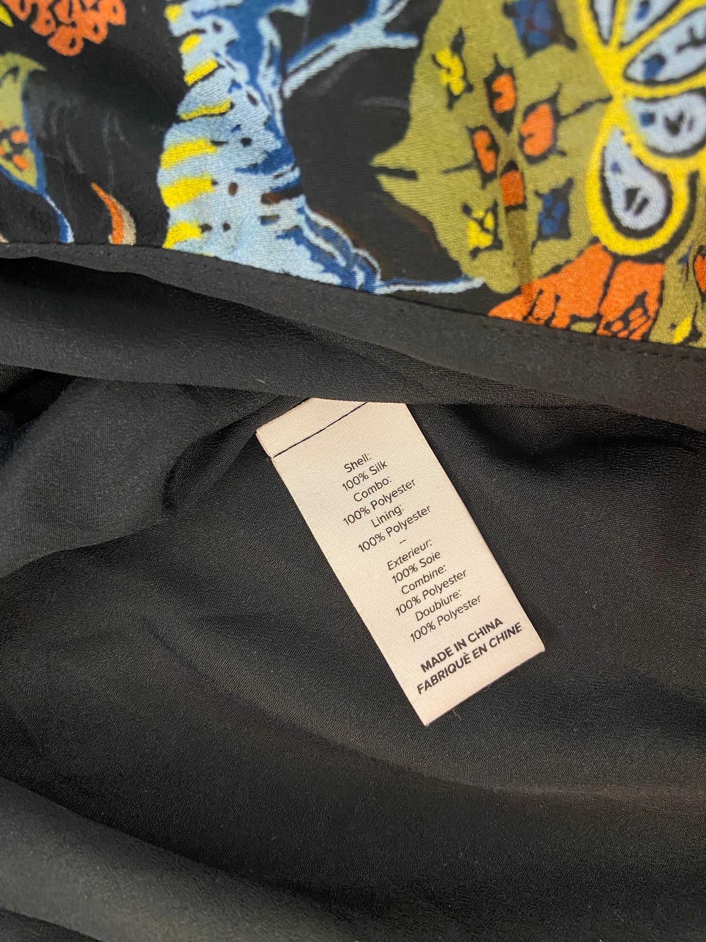 %100 SILK FLORAL FLOOR LENGTH DRESS