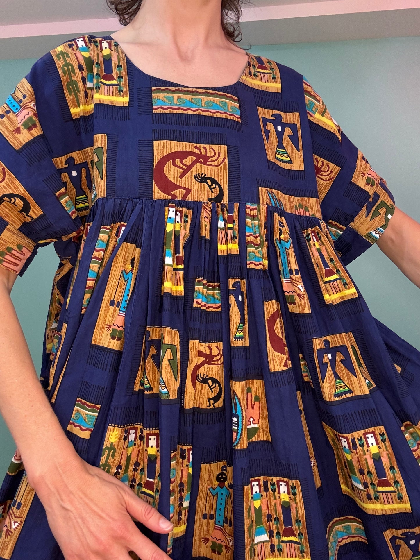 "PRINCIPLES" %100 COTTON SHORT SLEEVE MAXI DRESS