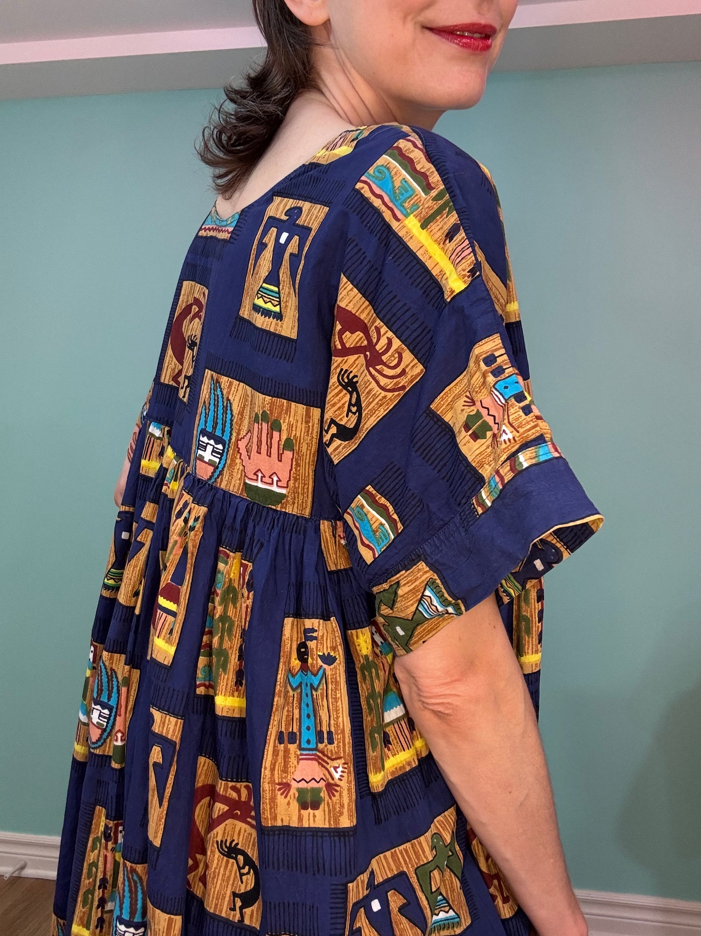 "PRINCIPLES" %100 COTTON SHORT SLEEVE MAXI DRESS