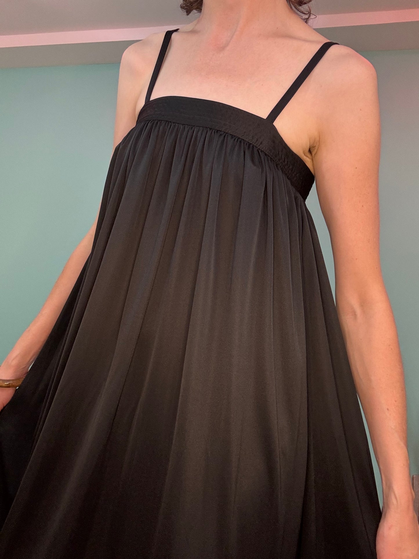 "BANFF" 70'S BLACK MAXI DRESS