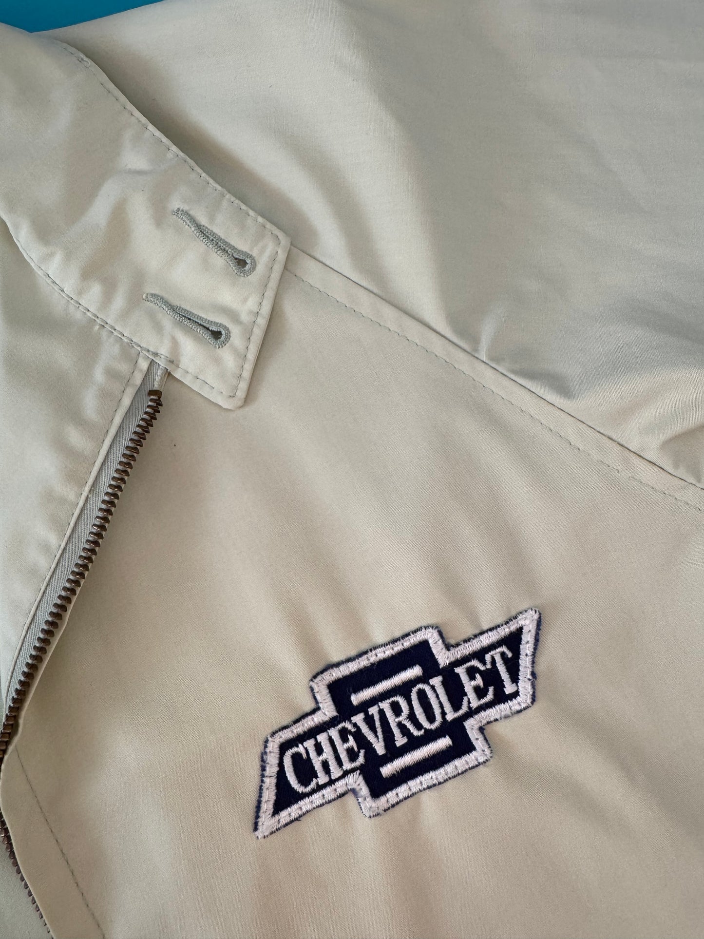 VINTAGE "CRAFT OF CANADA" CHEVROLET BOMBER JACKET WITH PATCHES