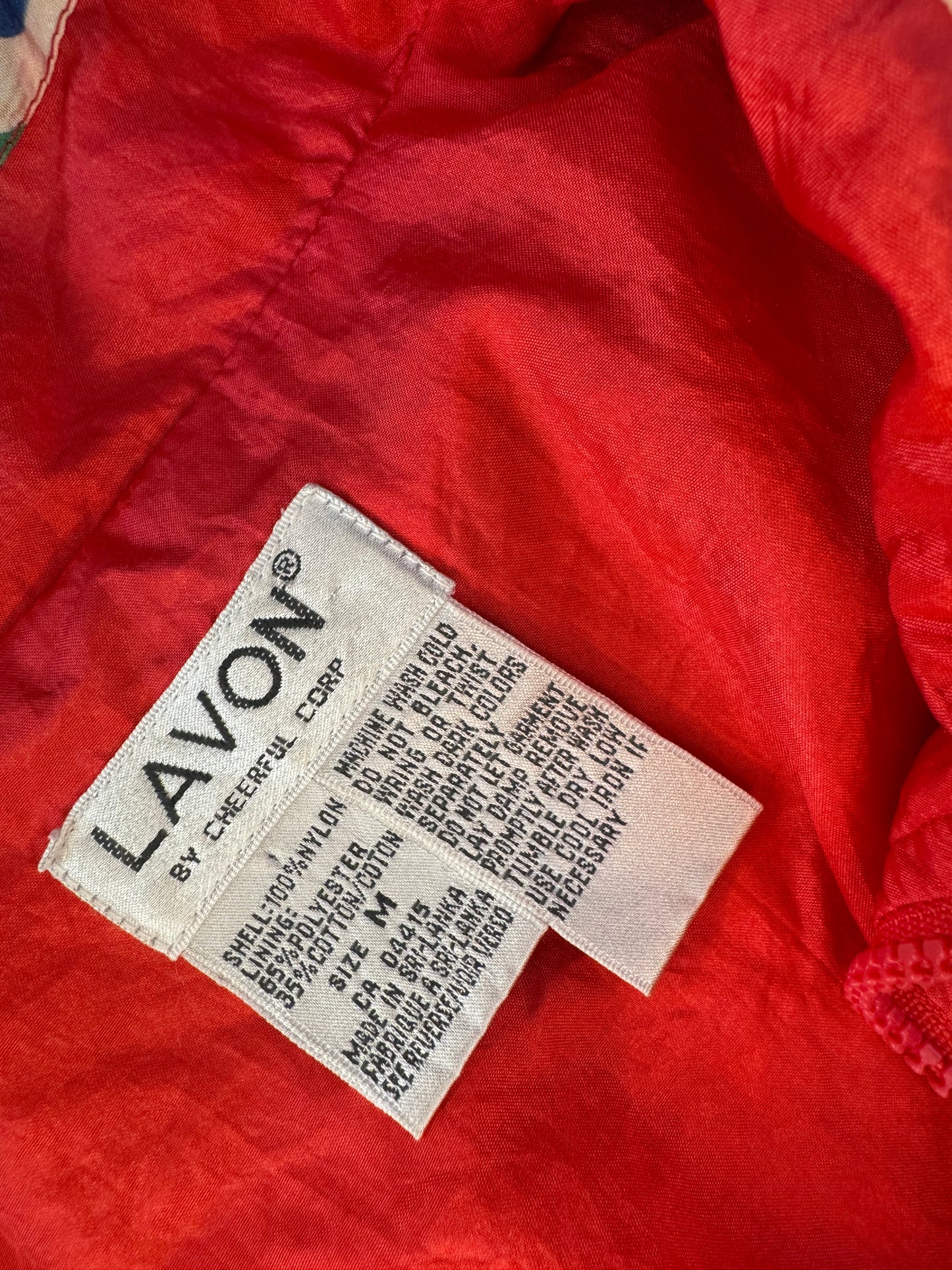 "LAVON" PINK AND FLORAL WINDBREAKER