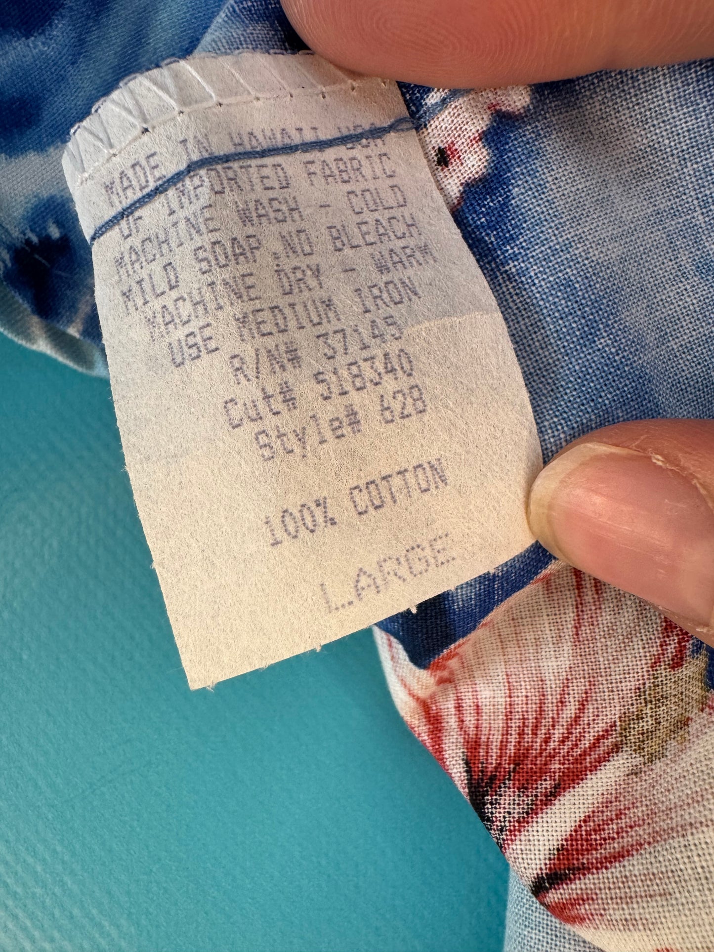 "HILO HATTIE" 2000'S BLUE QIPAO STYLE FLORAL DRESS