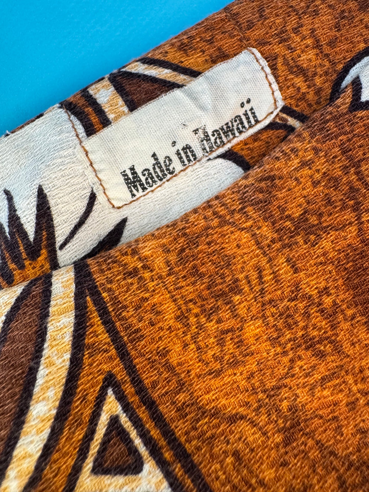 "MADE IN HAWAII" VINTAGE COTTON BARKLOTH DRESS