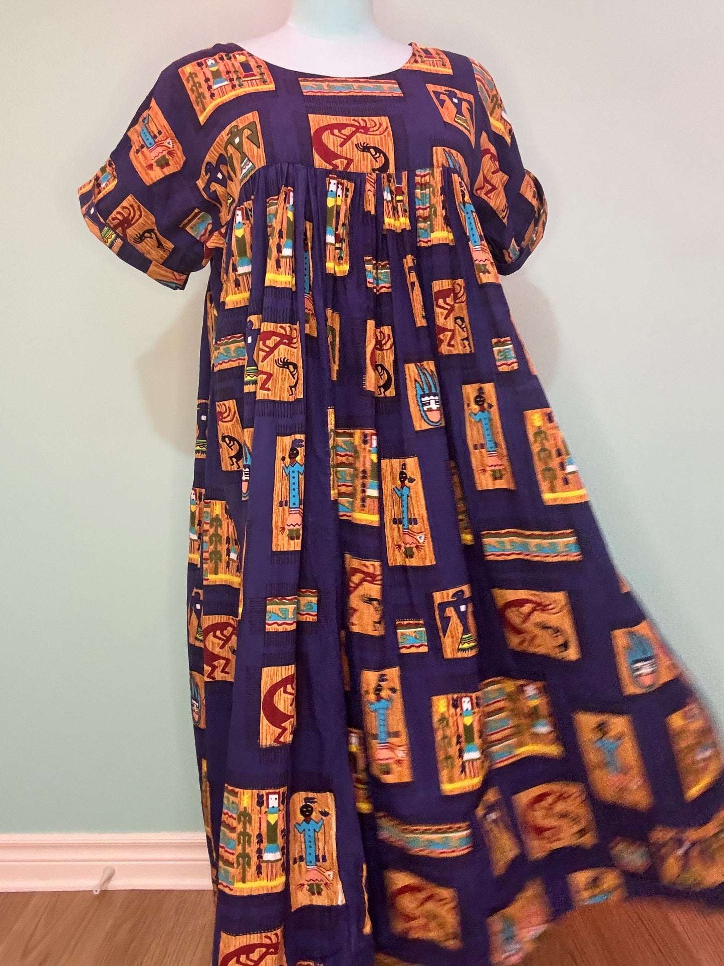 "PRINCIPLES" %100 COTTON SHORT SLEEVE MAXI DRESS