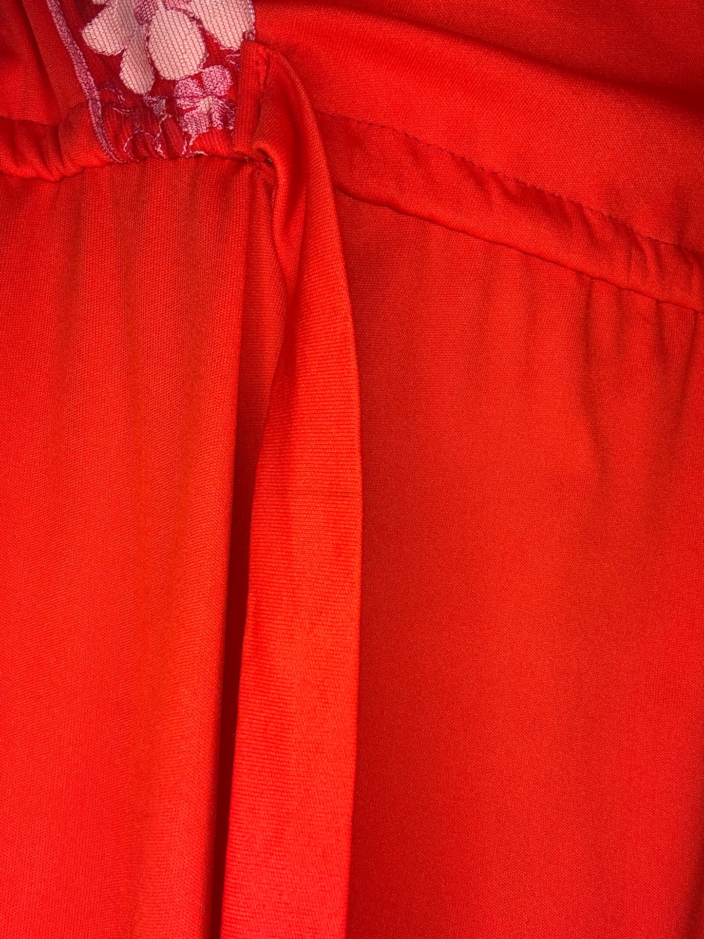 "MARJORIE HAMILTON" 70'S RED LOUNGE DRESS
