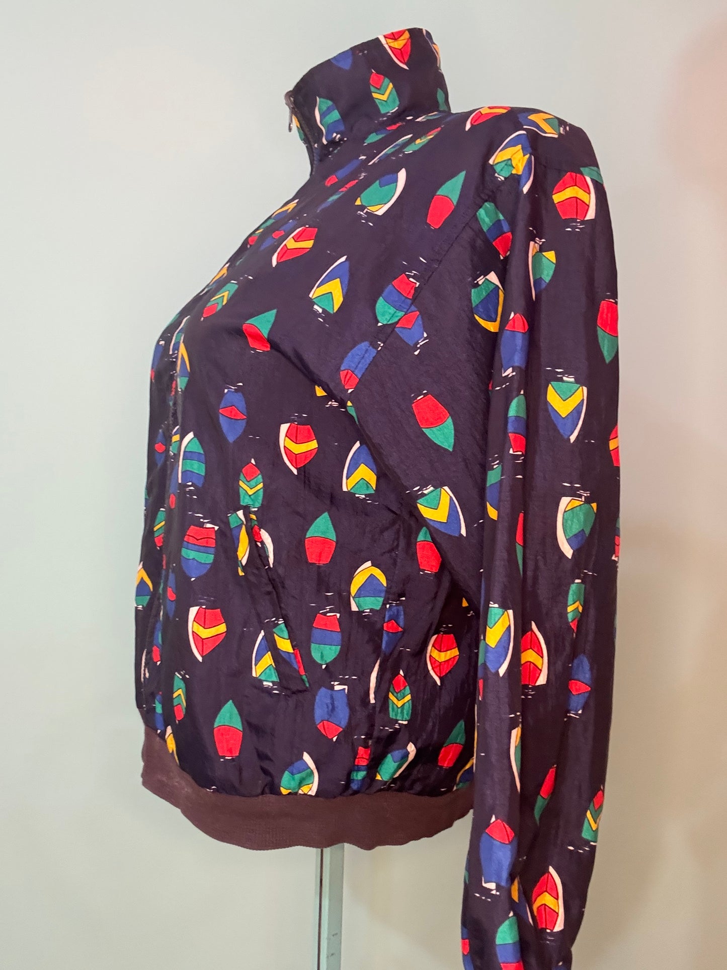 REVERSIBLE SAILING THEMED RED AND NAVY WINDBREAKER