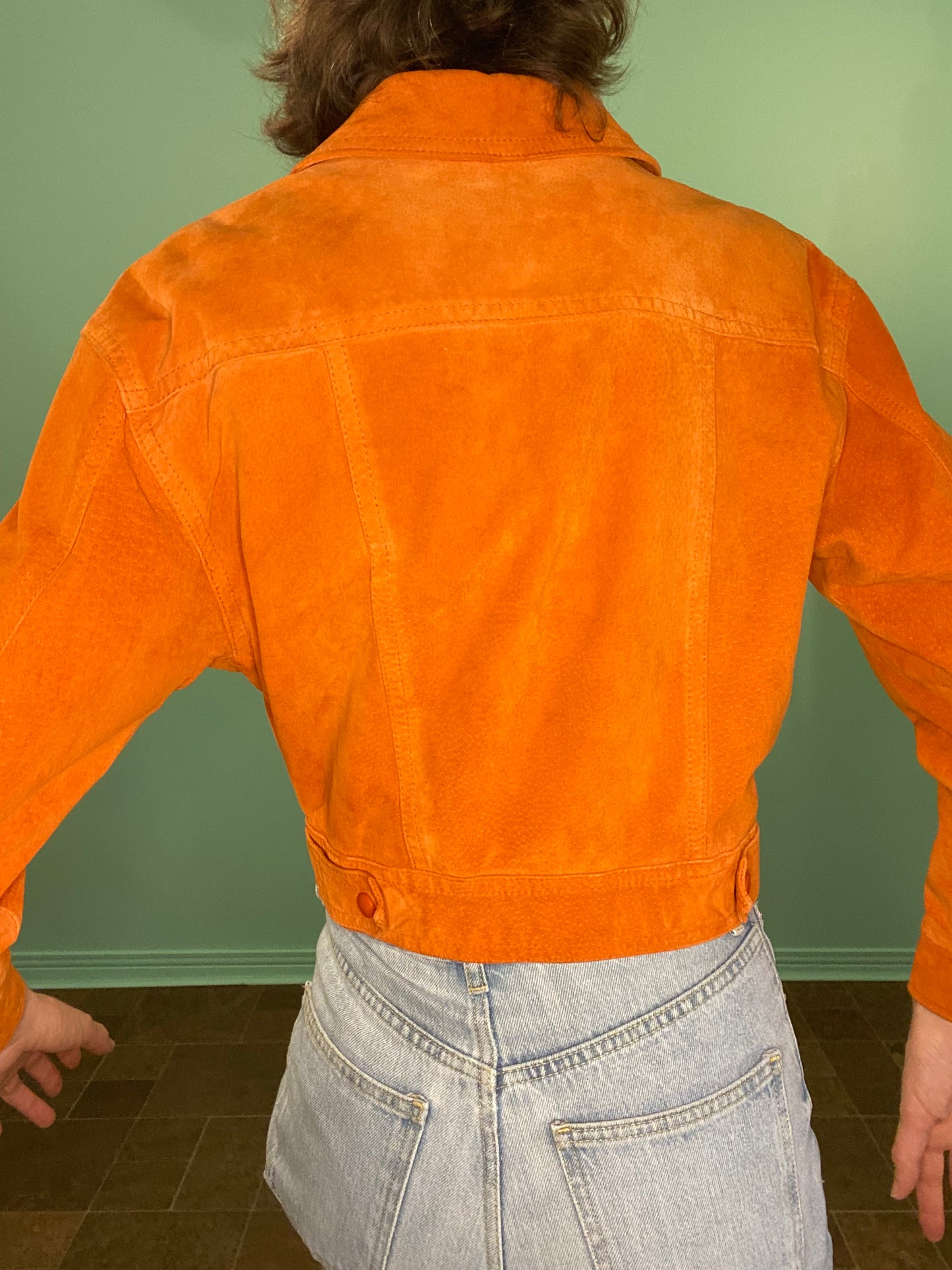 VINTAGE "DANIER" ORANGE SUEDE JACKET