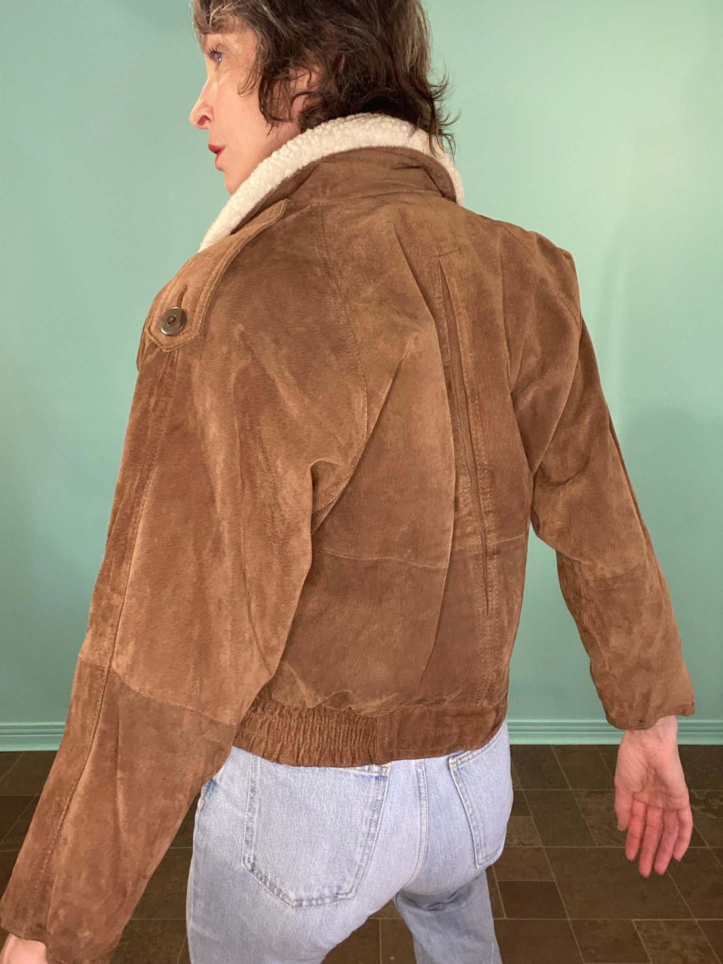 VINTAGE SUEDE "ADA" BOMBER JACKET