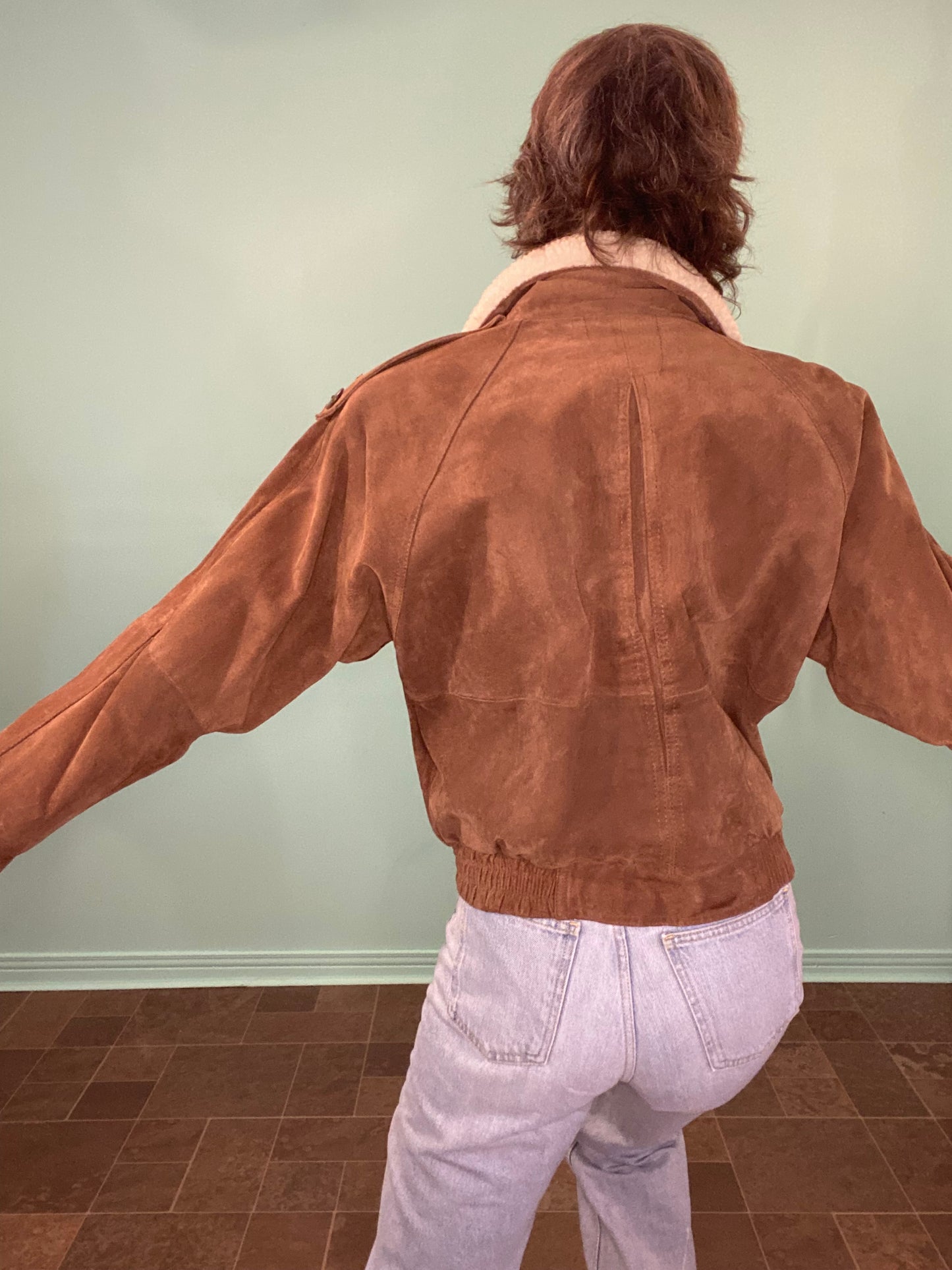 VINTAGE SUEDE "ADA" BOMBER JACKET