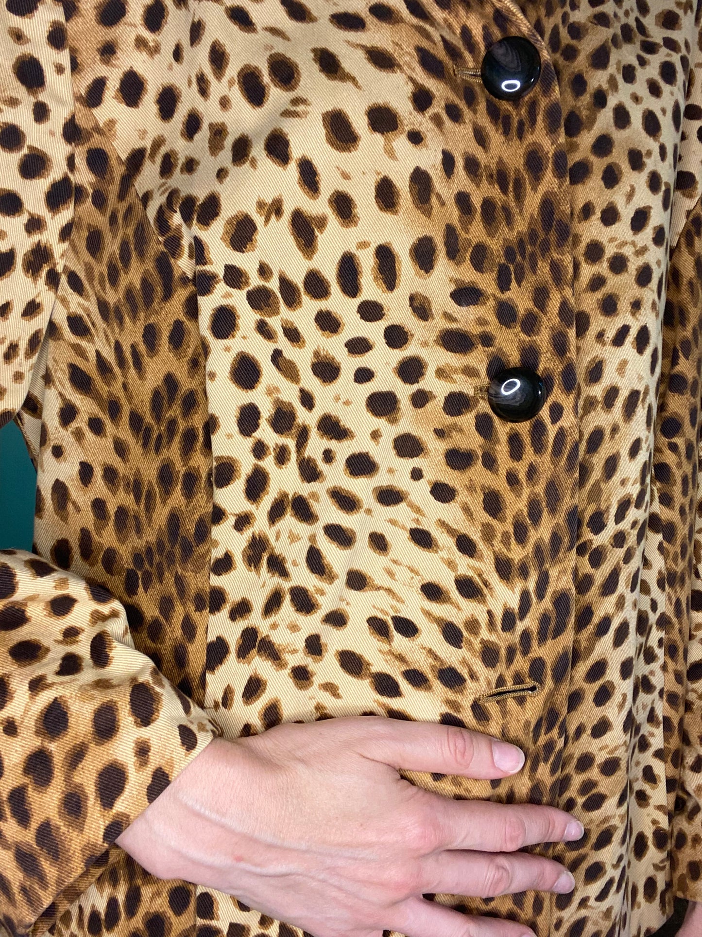 TAILORED LEOPARD PRINT JACKET (JONES NEW YORK)