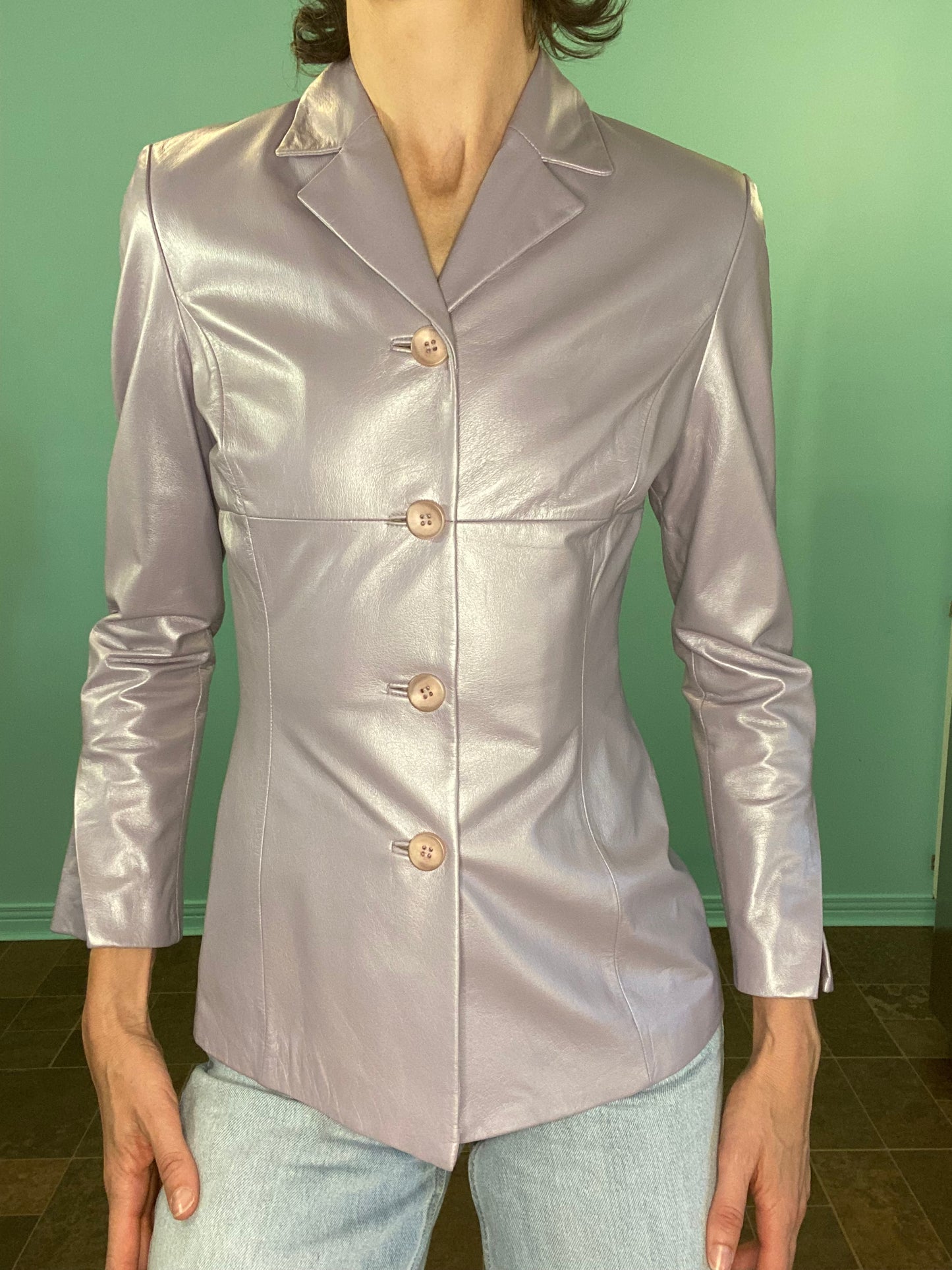 SUPER FUN Y2K VINTAGE DANIER - SHINY LILAC LEATHER