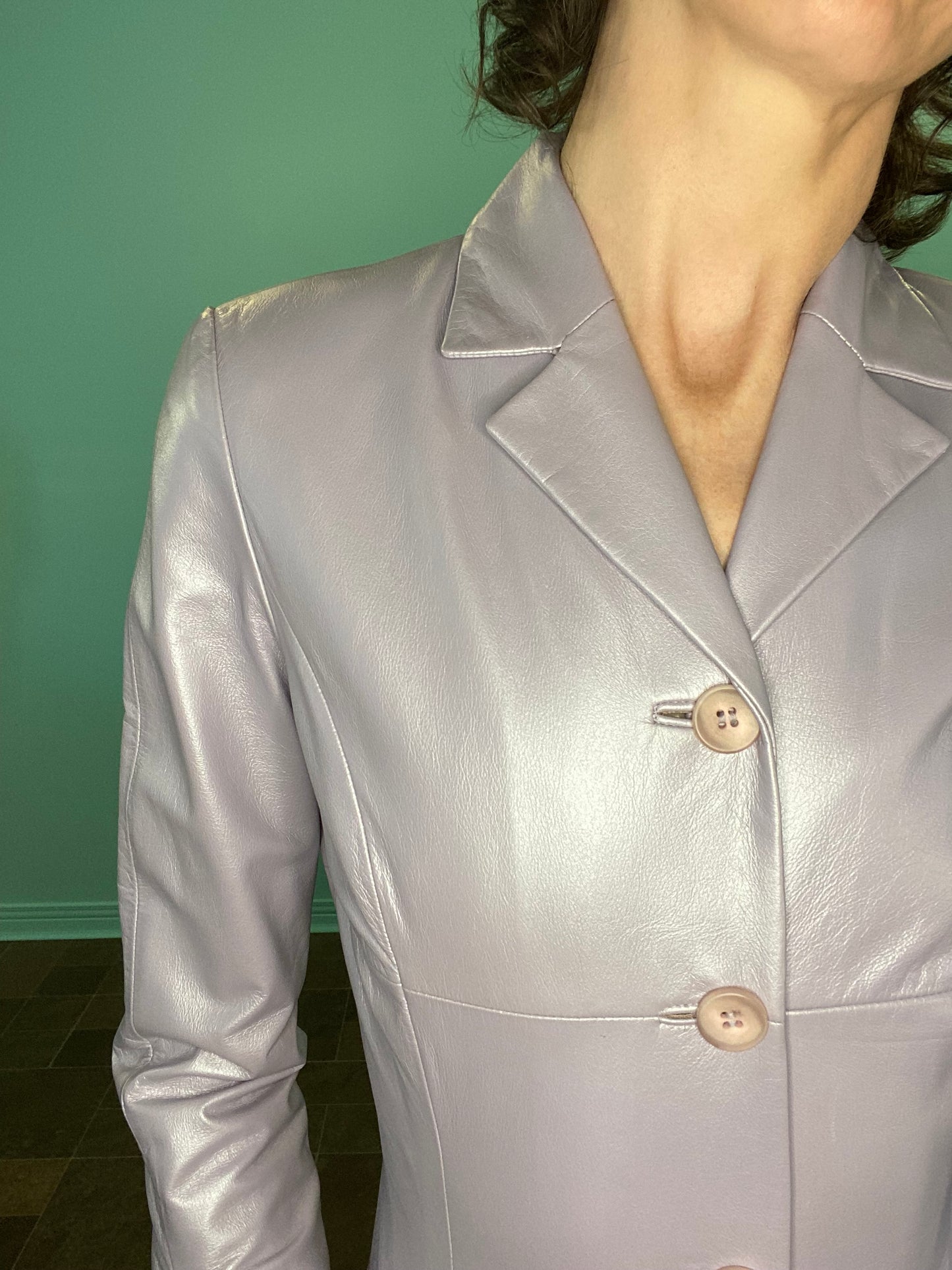 SUPER FUN Y2K VINTAGE DANIER - SHINY LILAC LEATHER