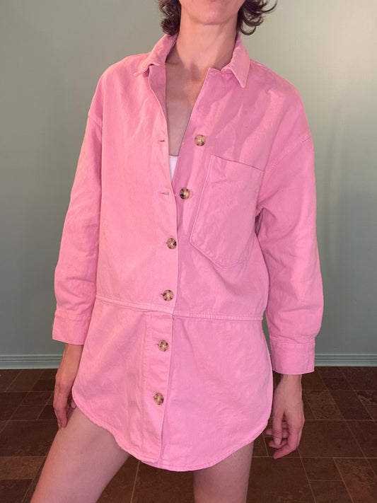 "ZARA" PINK SHIRT COAT ***NEW