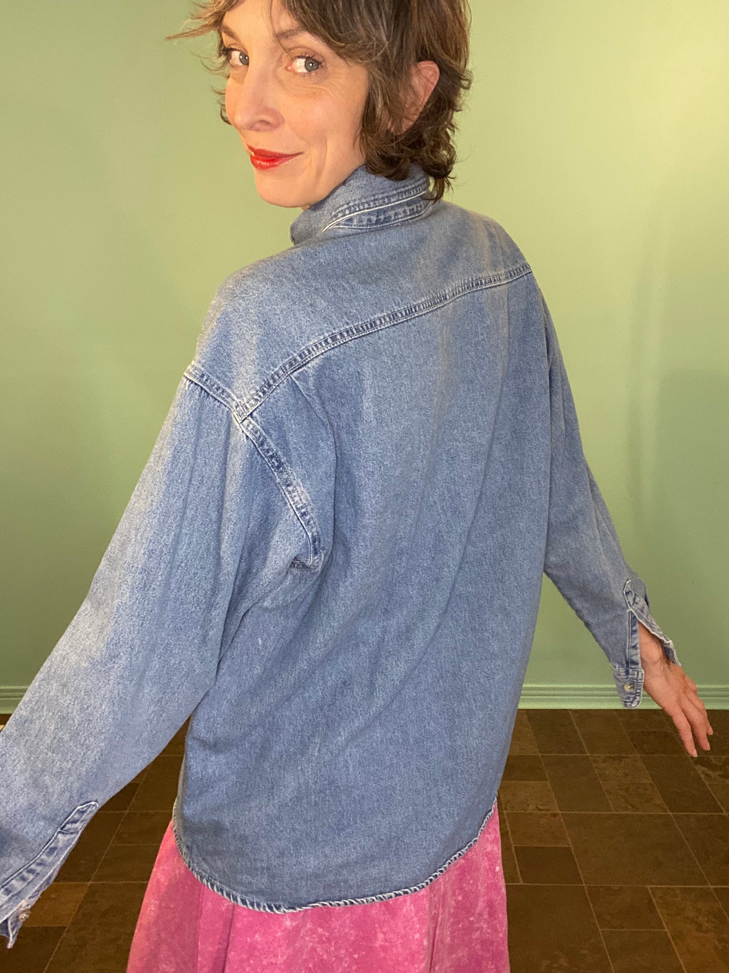 VINTAGE "CIBC" DENIM SHIRT