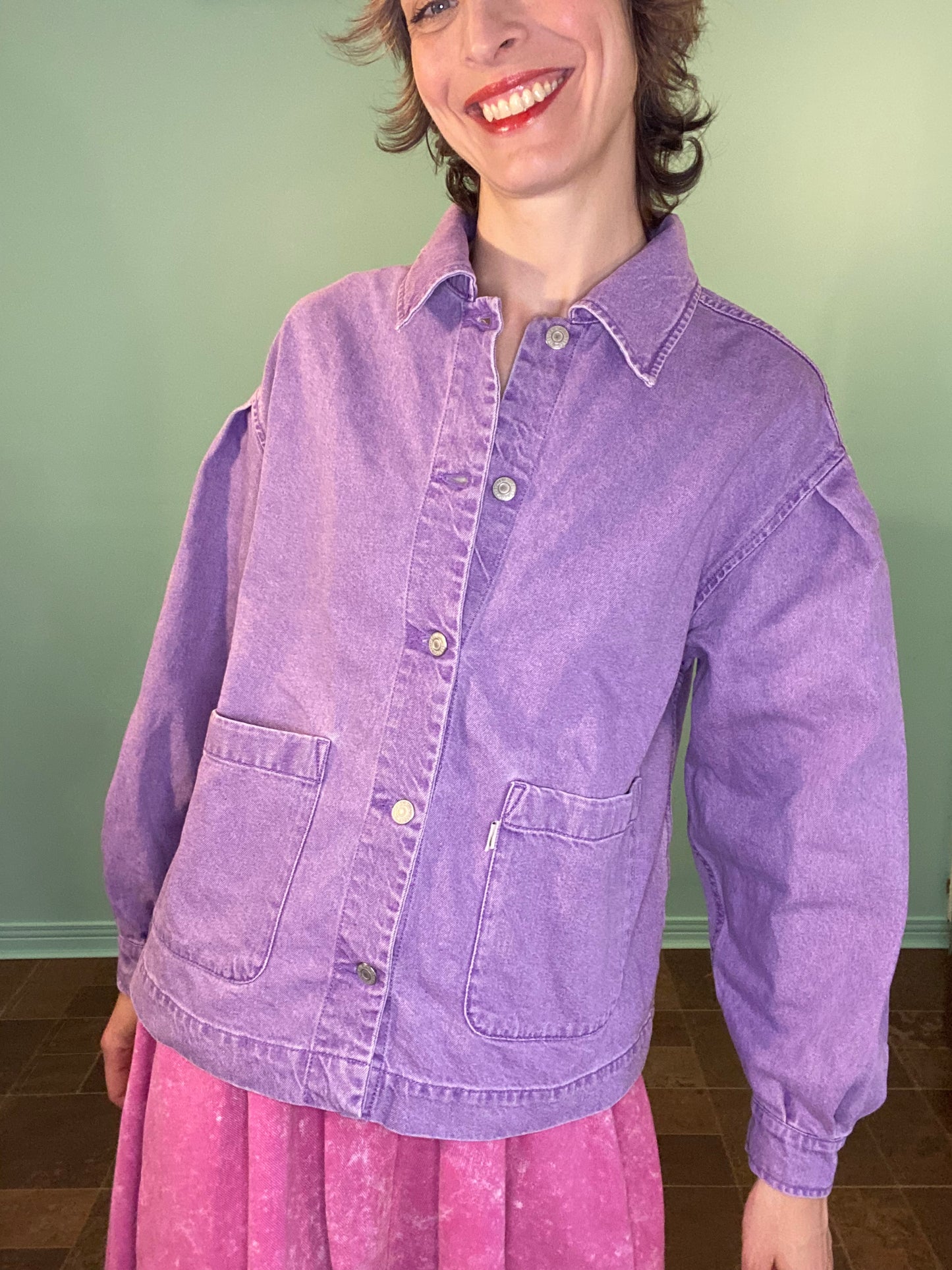 VINTAGE LEVI STRAUSS PURPLE DEMIN JACKET