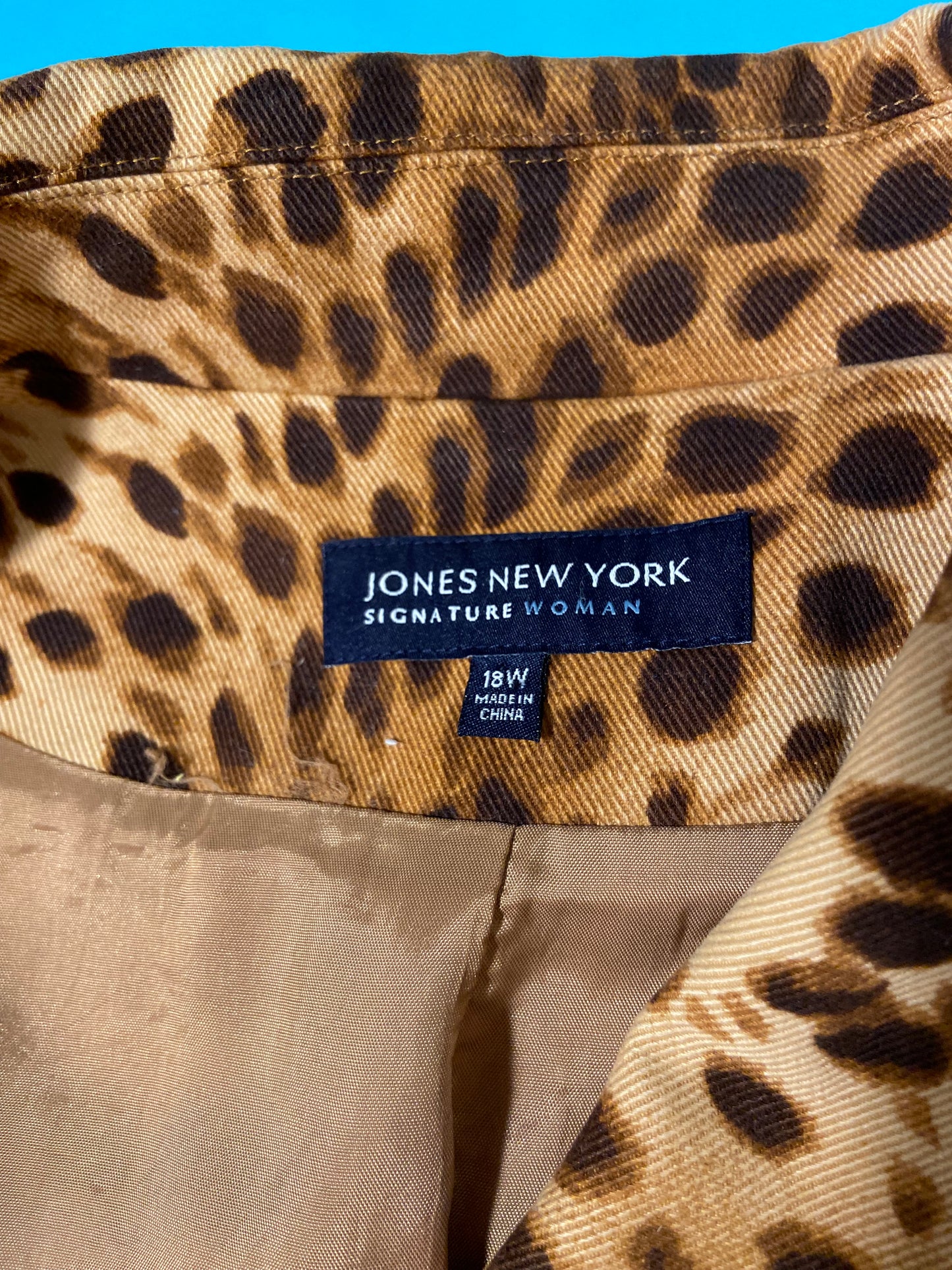 TAILORED LEOPARD PRINT JACKET (JONES NEW YORK)