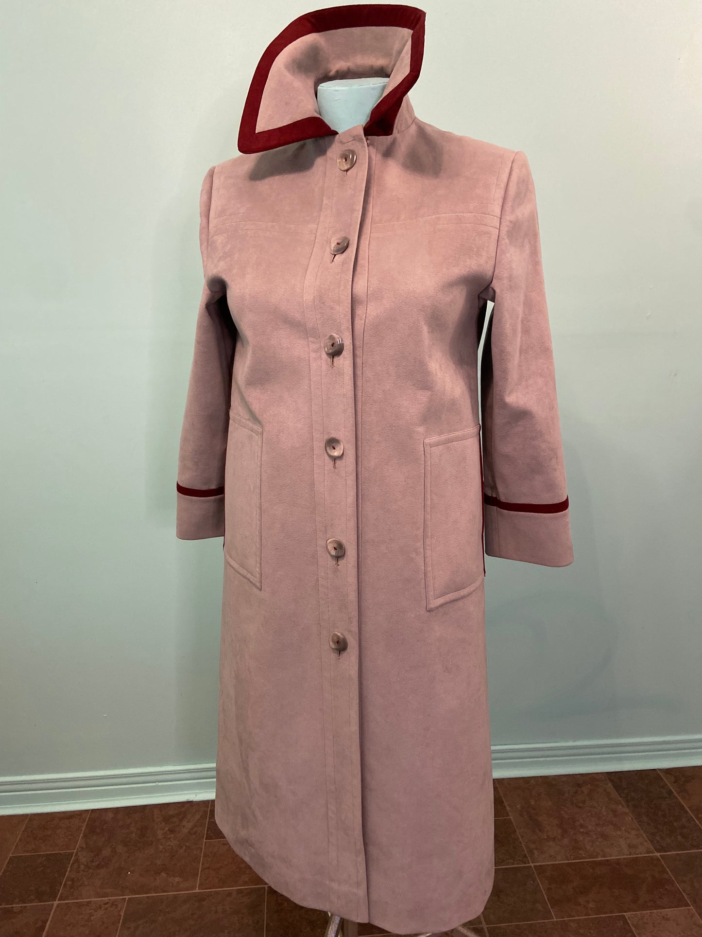 70'S FAUX SUEDE TRENCH COAT