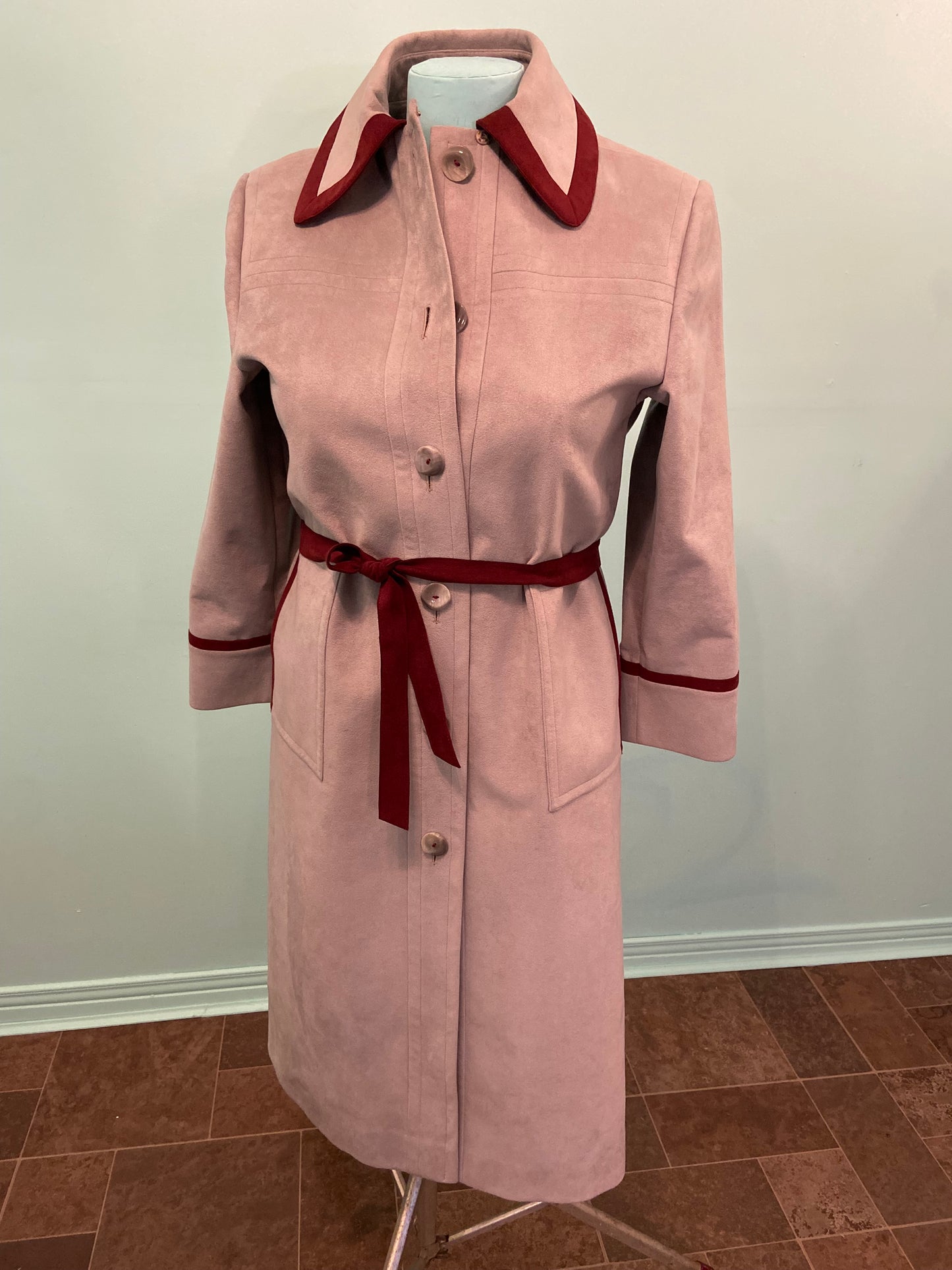 70'S FAUX SUEDE TRENCH COAT