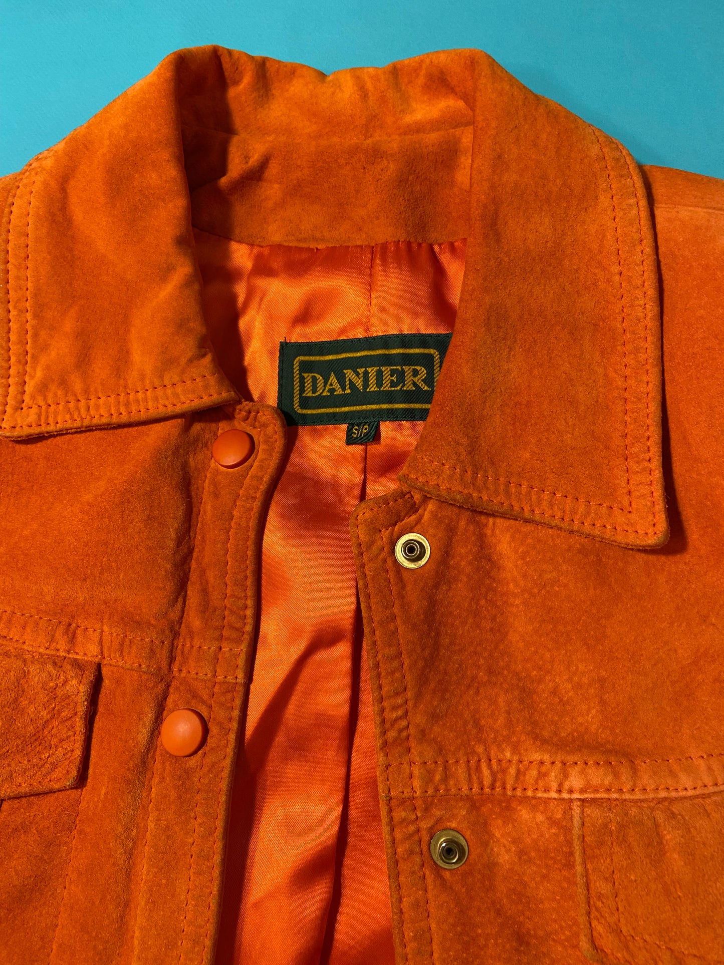 VINTAGE "DANIER" ORANGE SUEDE JACKET