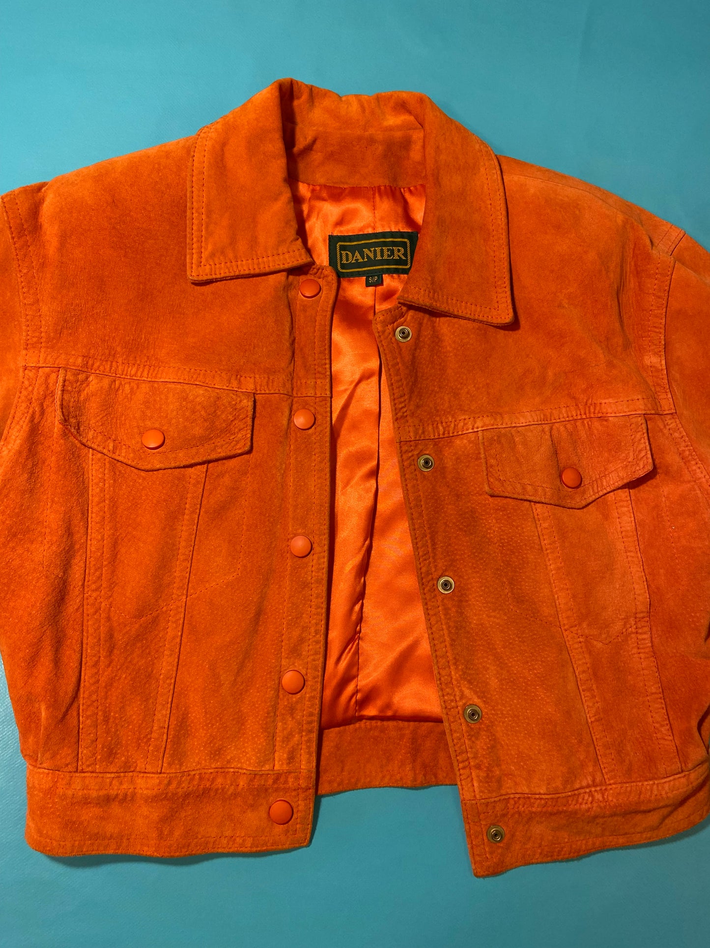 VINTAGE "DANIER" ORANGE SUEDE JACKET