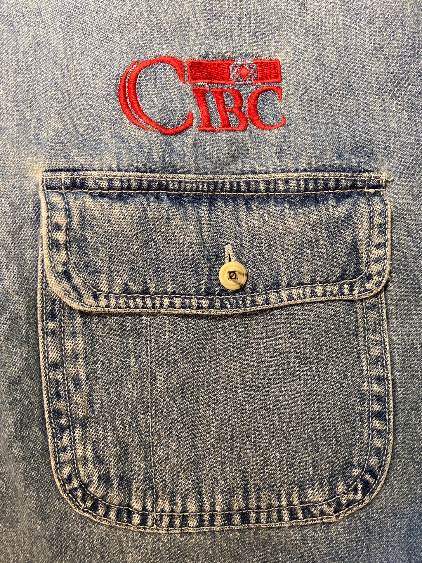 VINTAGE "CIBC" DENIM SHIRT