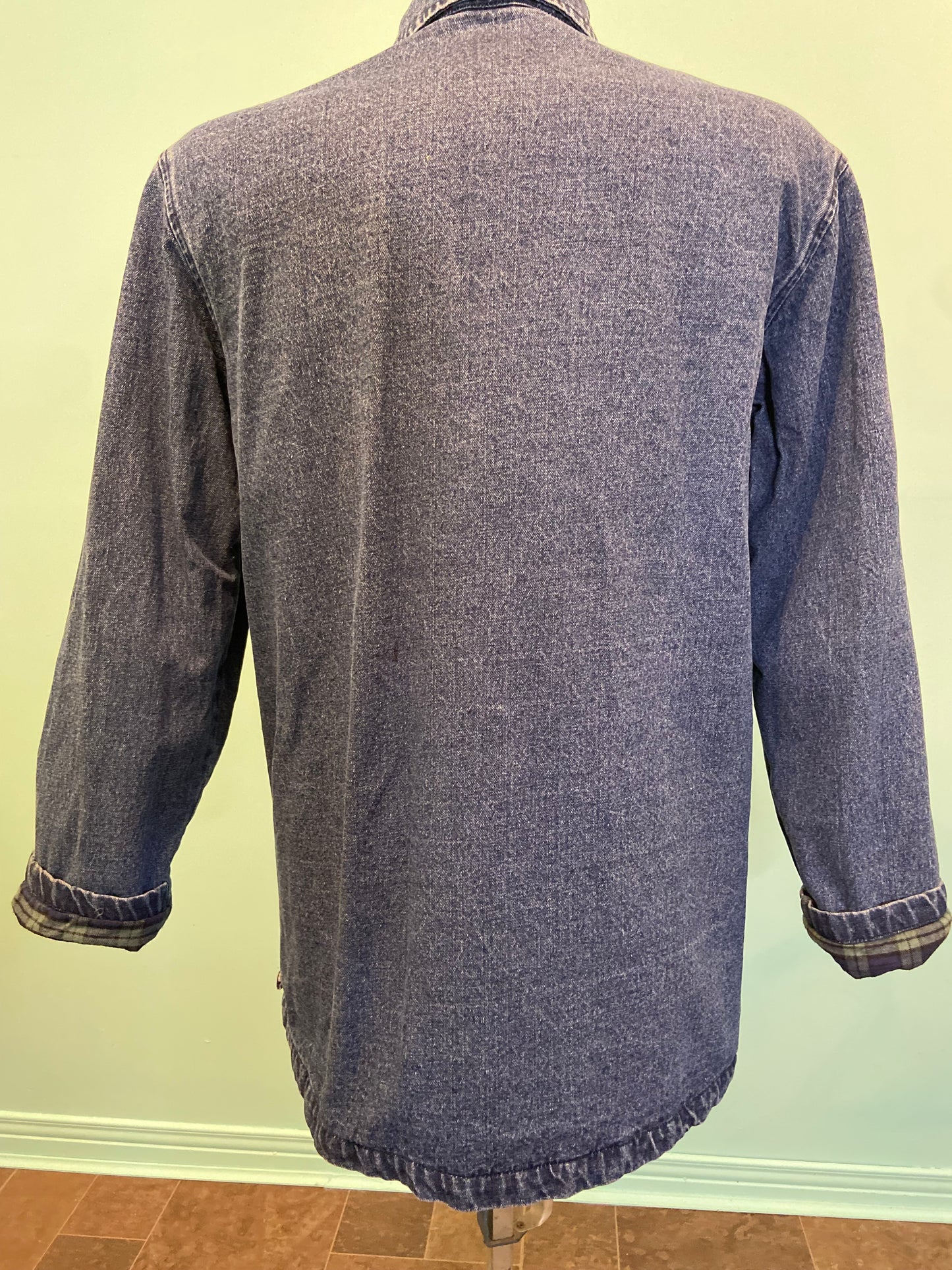 VINTAGE FLANEL LINED DENIM "LEE VALLEY IRELAND" WORK COAT