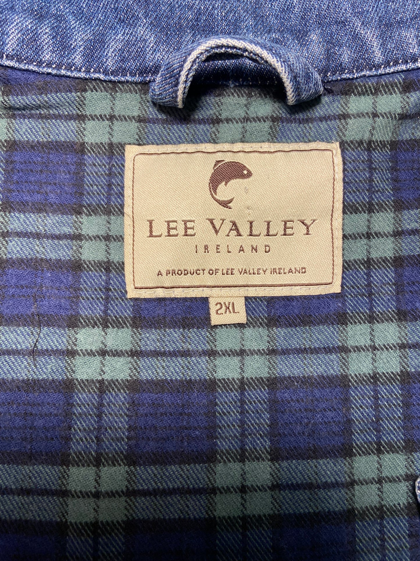 VINTAGE FLANEL LINED DENIM "LEE VALLEY IRELAND" WORK COAT