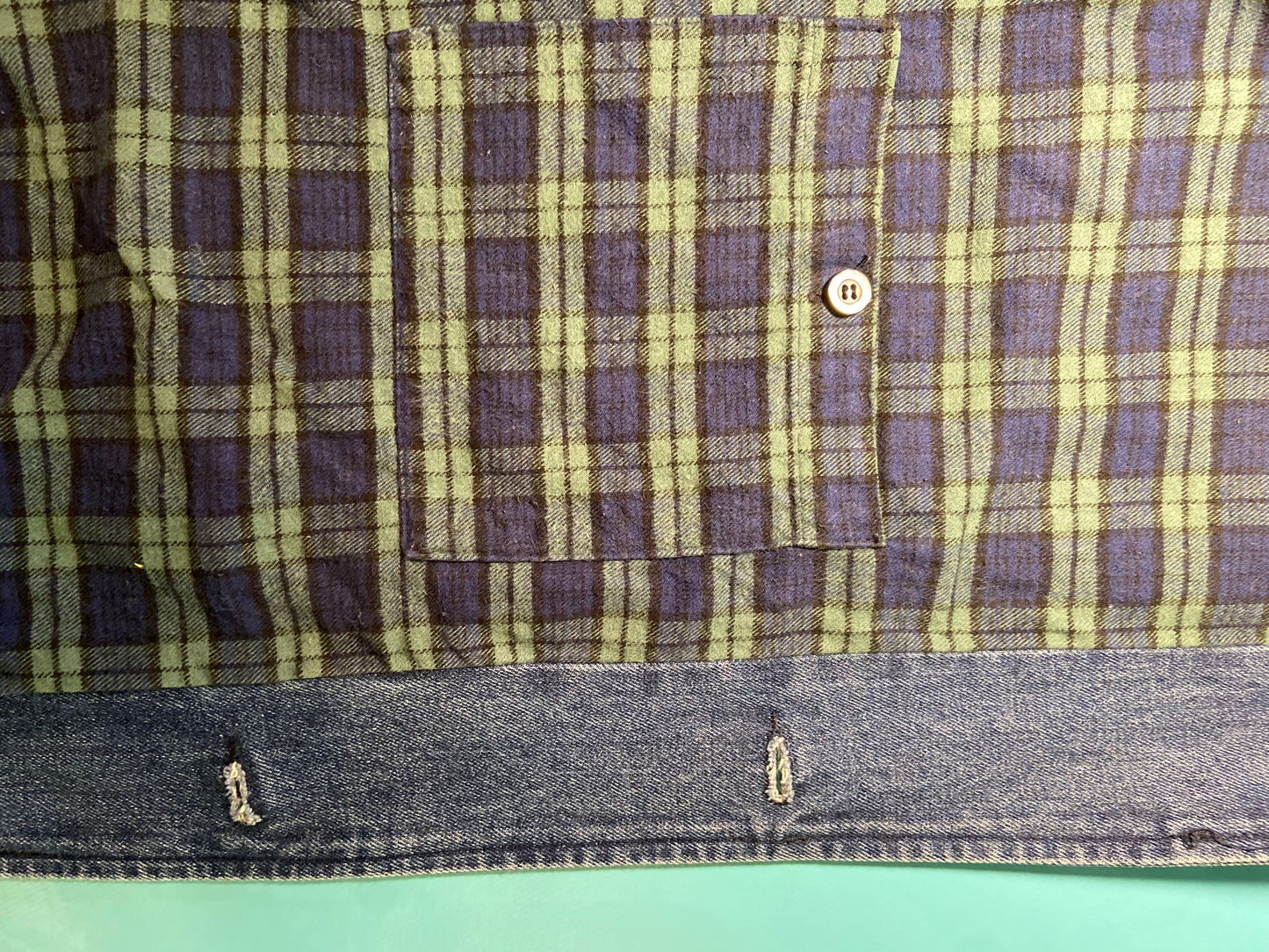 VINTAGE FLANEL LINED DENIM "LEE VALLEY IRELAND" WORK COAT