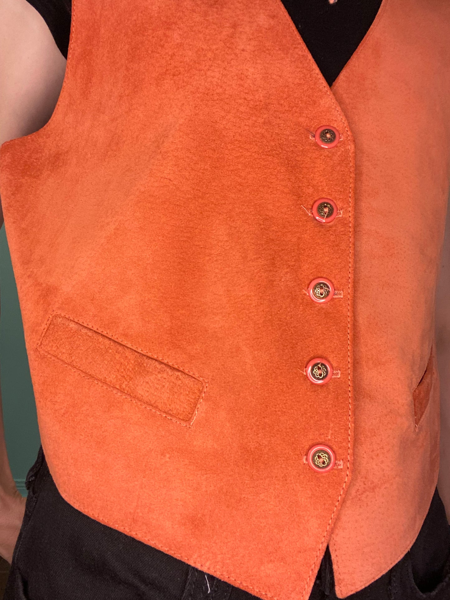 VINTAGE 90'S  "DANIEL HECHTER PARIS" SUEDE VEST