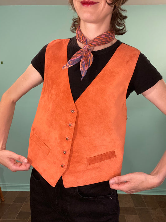 VINTAGE 90'S  "DANIEL HECHTER PARIS" SUEDE VEST