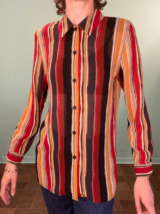 VINTAGE 90'S "BREAMAR-JEREMY SCOTT" STRIPED BLOUSE