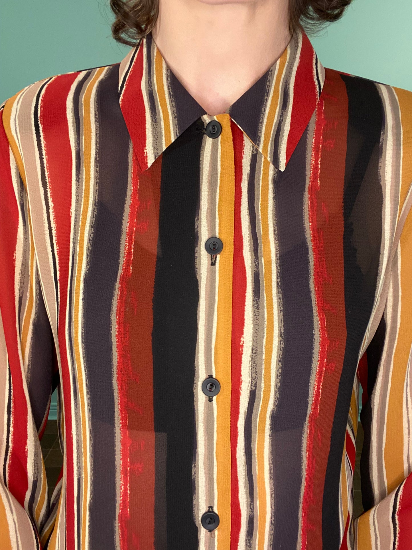 VINTAGE 90'S "BREAMAR-JEREMY SCOTT" STRIPED BLOUSE