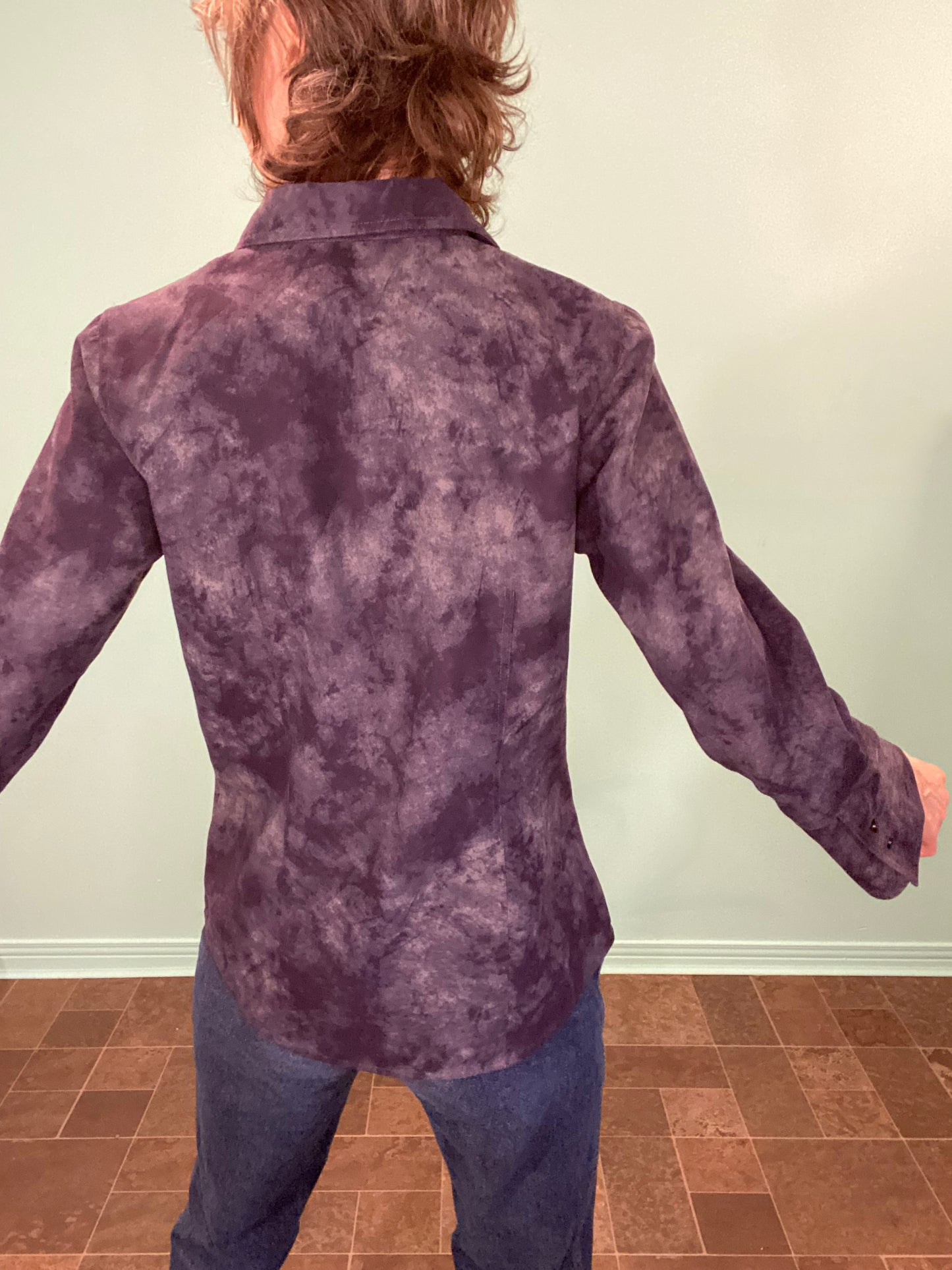 VINTAGE 90'S "OPTION ELLE" FAUX-SUEDE BUTTON DOWN SHIRT