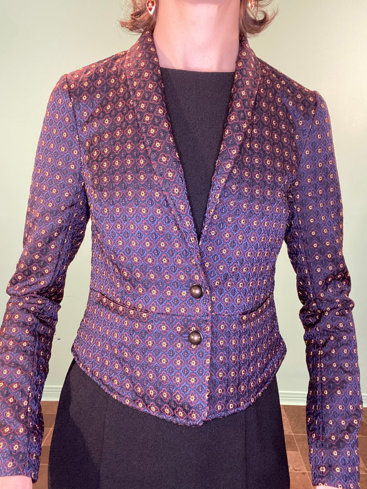 "FREE PEOPLE" GEOMETRIC PRINT BLAZER ***PRELOVED